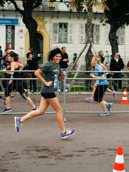 Yamila running half marathon